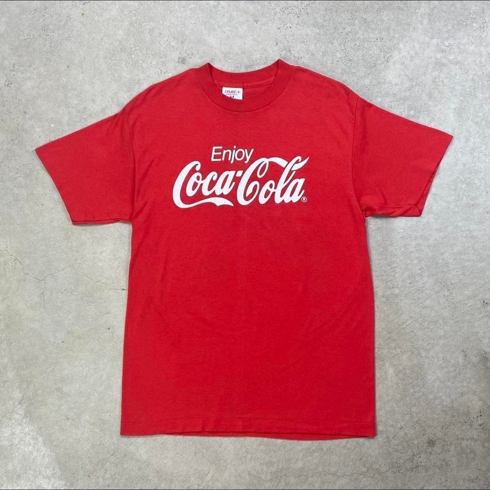 Vintage 90s Coca Cola Shirt Size Large red Coke Soda Pop Promo USA MADE